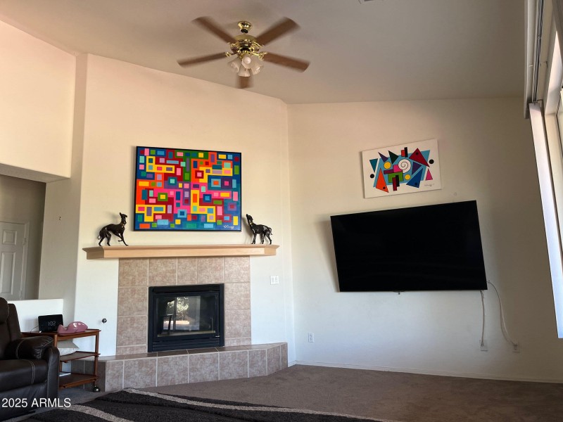 7 Living room fireplace