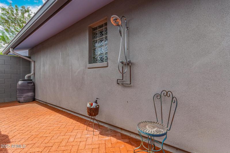 outdoor shower!