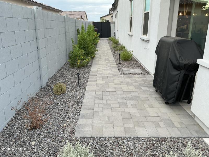 Side Yard Paver Walkway