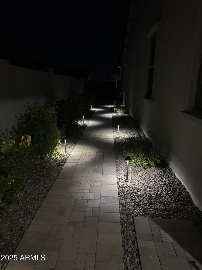 Lit Paver Pathway