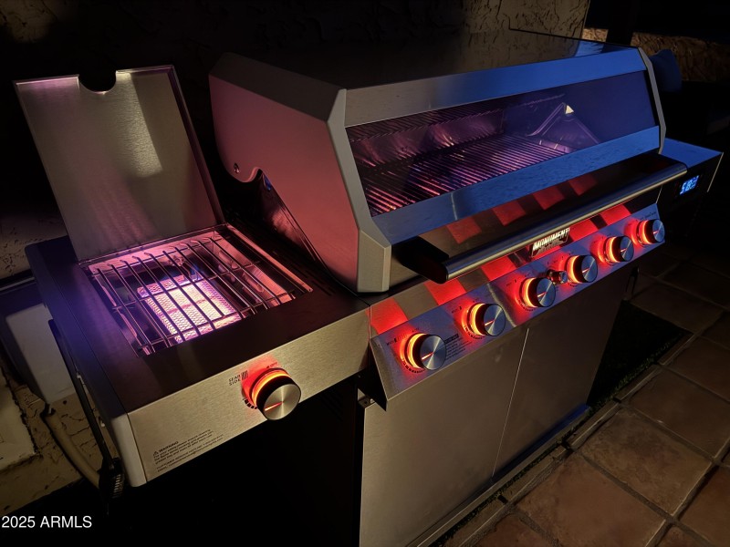 Outdoor Grill - Closed & Illuminated at