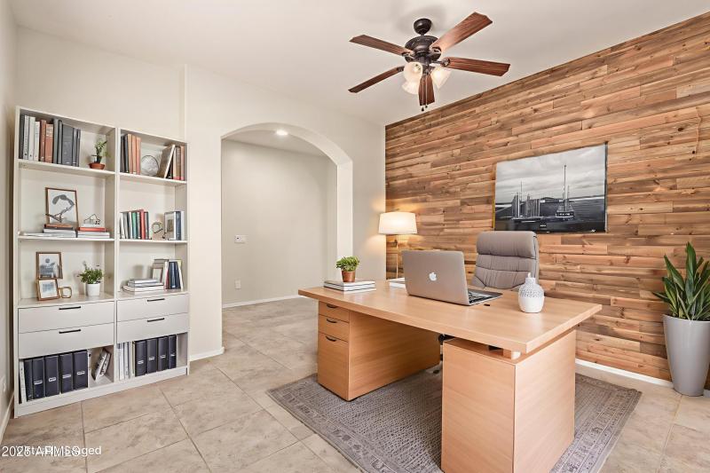 Virtually Staged Home Office or Den