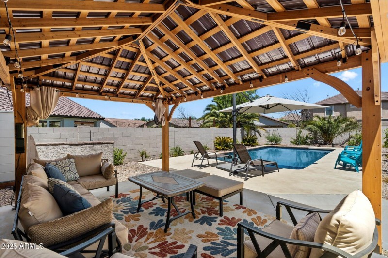 Covered Hang Out Space Near Pool