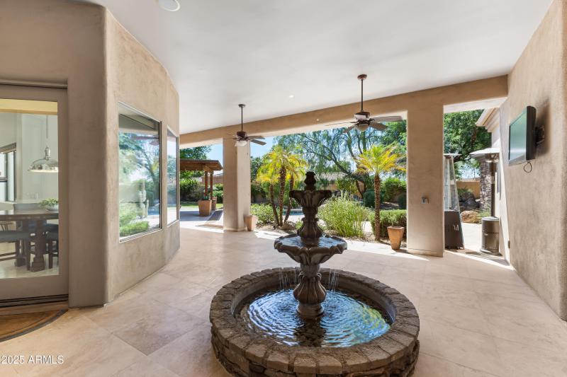 Covered Patio Water Feature