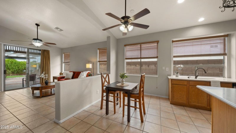 Kitchen, Dining and Back Living