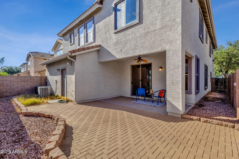 Rear view- ample patio