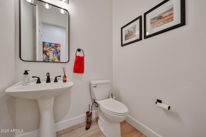 Powder room of hallway