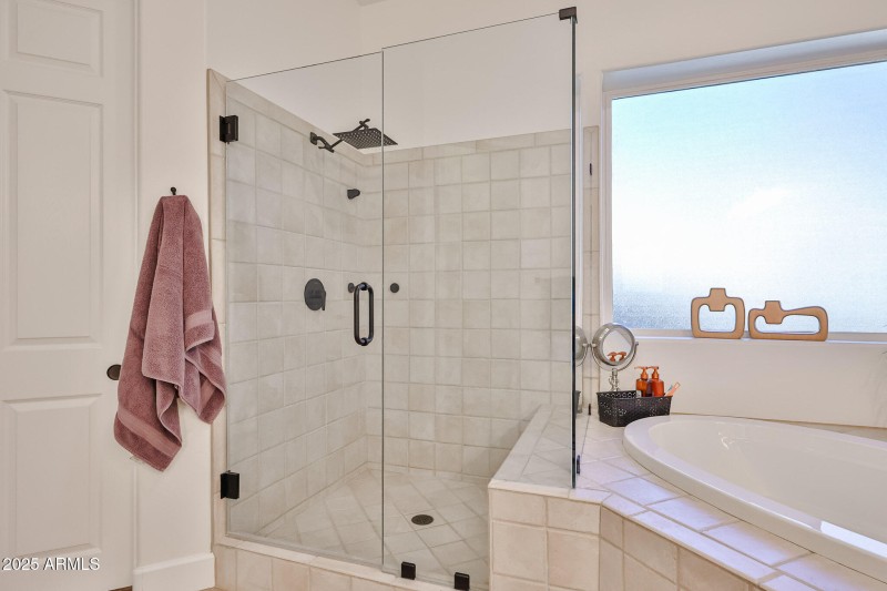 Large tiled primary shower