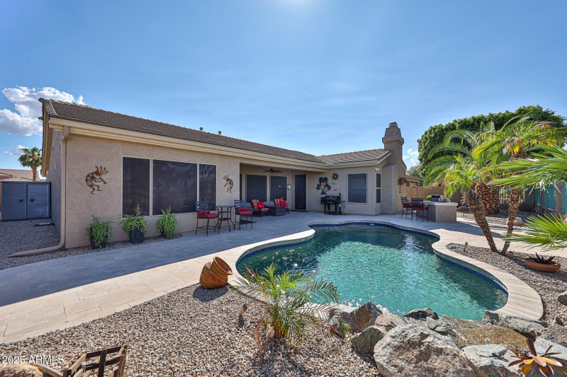 Patio on North facing side