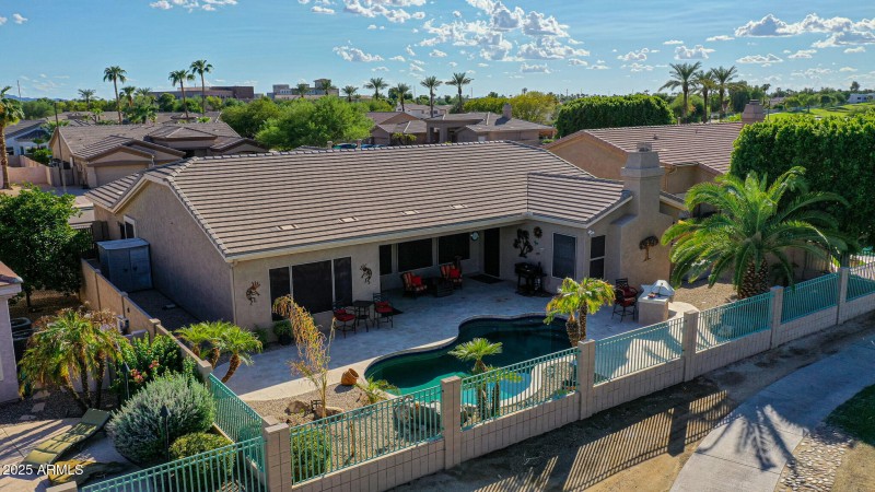 Peble tech pool w/waterfall feature