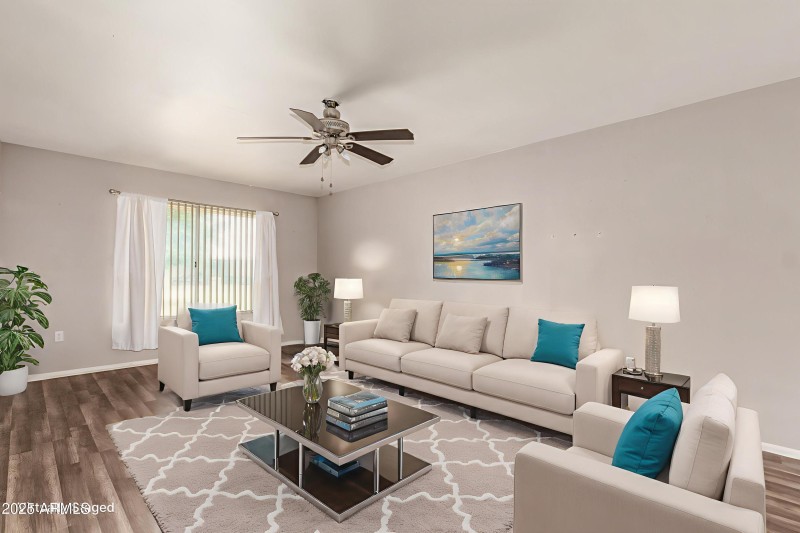 Virtually Staged Family Room