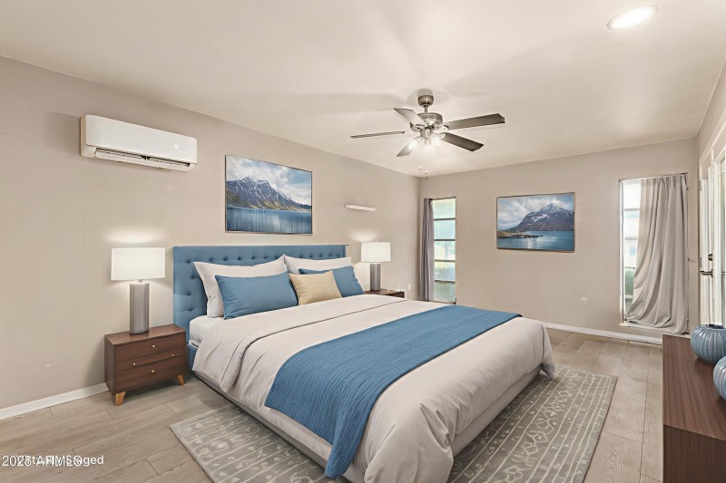 Virtually Staged Primary Bedroom