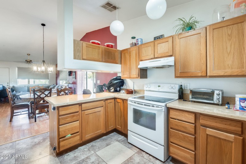 Kitchen opens into great room