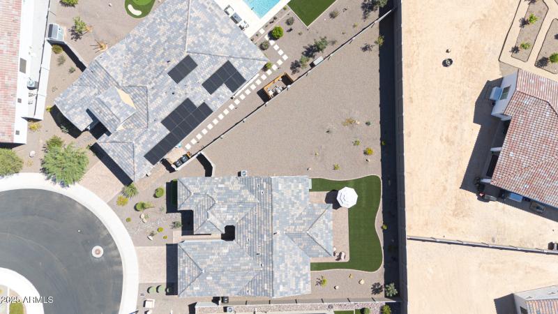 drone view above home