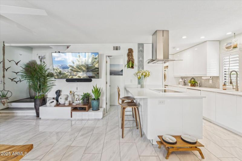 Open-Concept Living and Kitchen Area