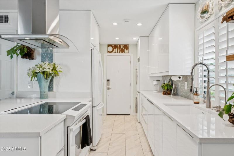 Bright Galley Kitchen