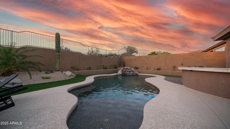 Backyard twilight