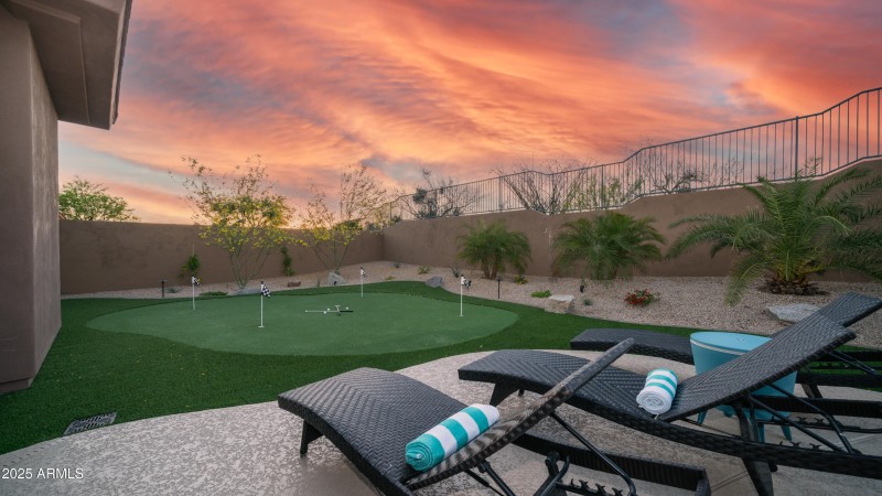 Backyard twilight