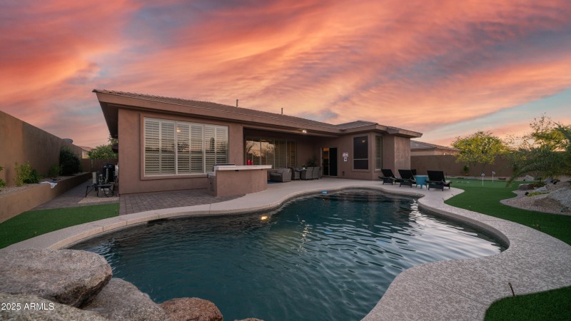 Backyard twilight