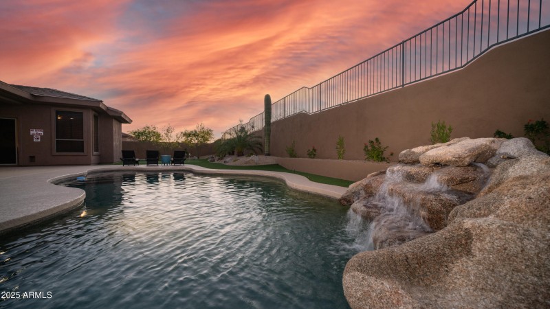 Backyard twilight