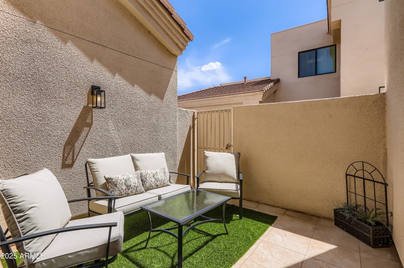 private patio off of the master bedroom