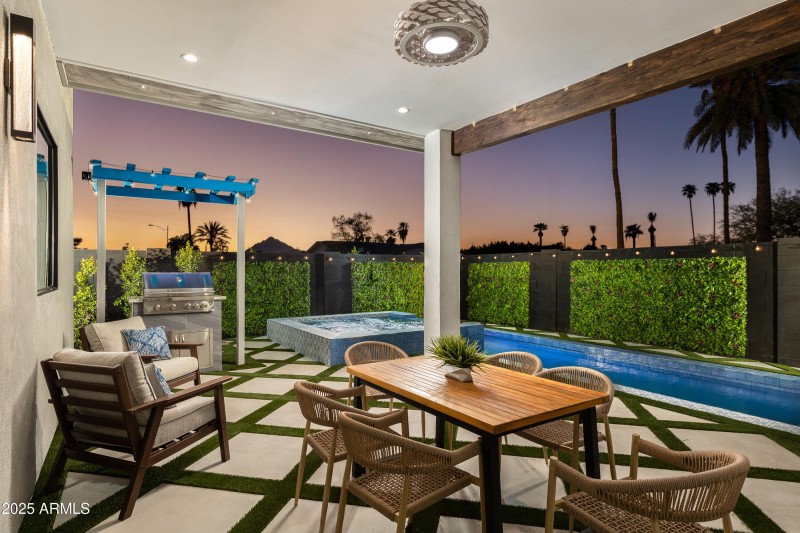 VIEW OF POOL & SPA FROM PATIO
