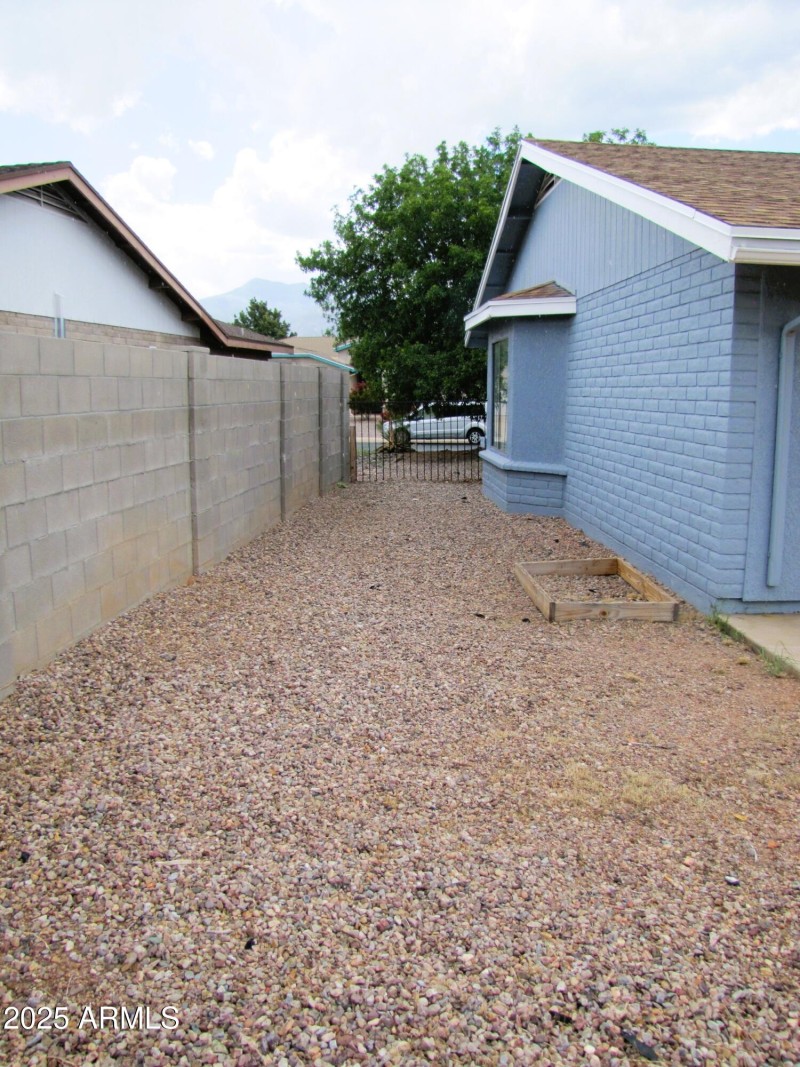 East side yard