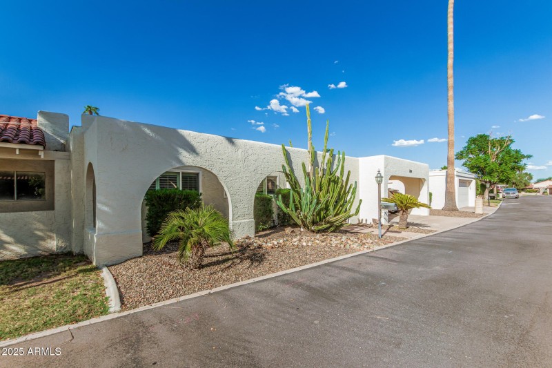 desert landscaping in front