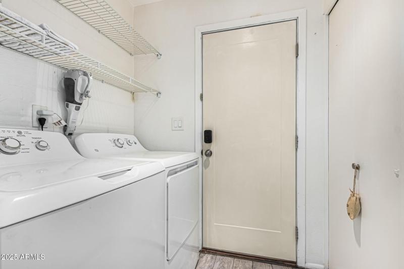 laundry room and exit door