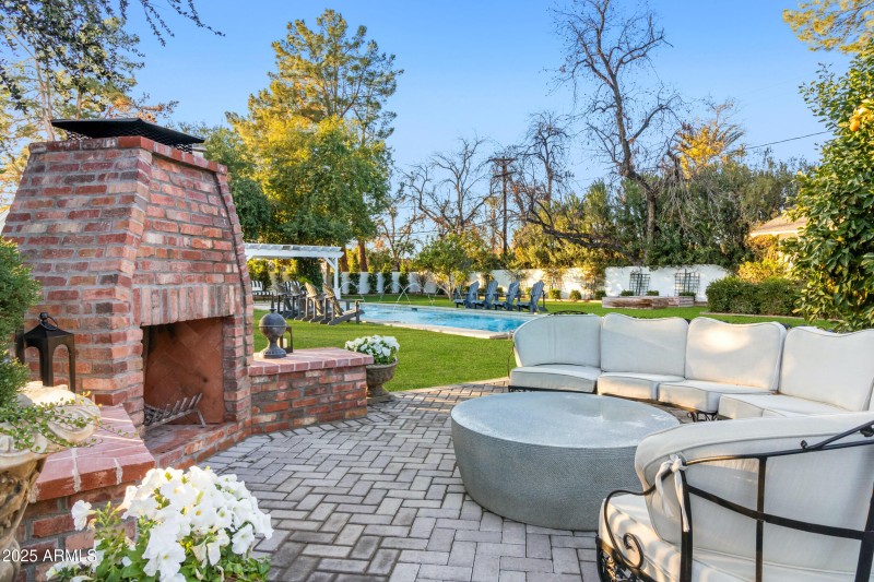 Backyard Fireplace