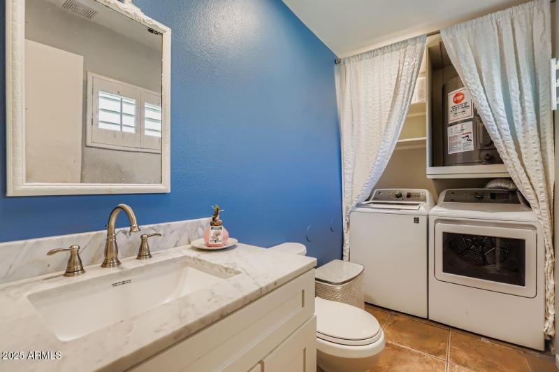 Half Bathroom & laundry