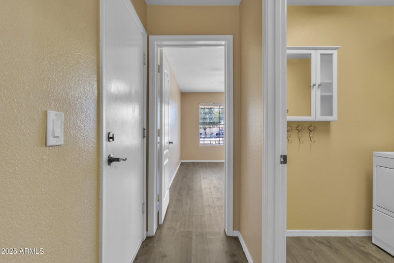 hallway to office