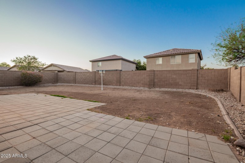 Large backyard
