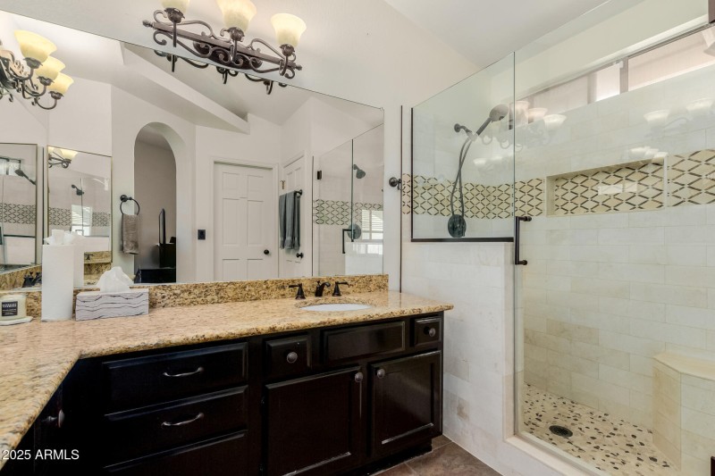 Upstairs master Bath- remodeled shower