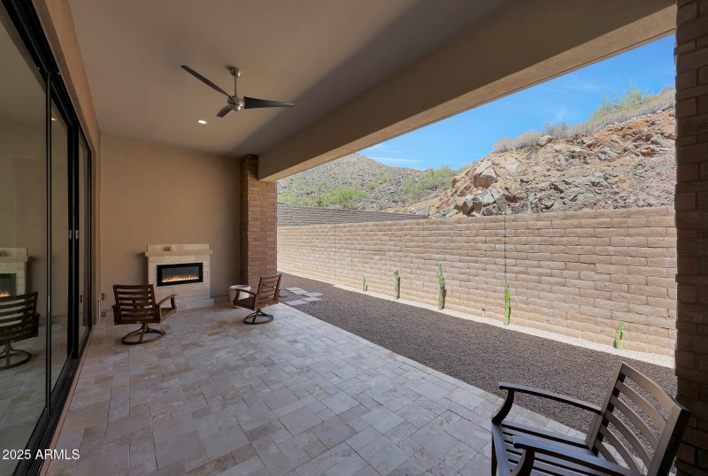 Private yard with Mountain View