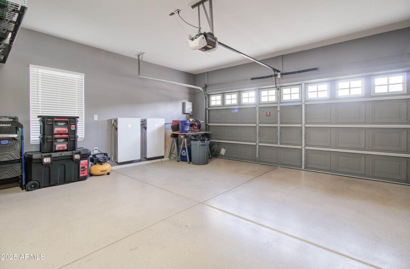 Garage with Tesla Power Storage
