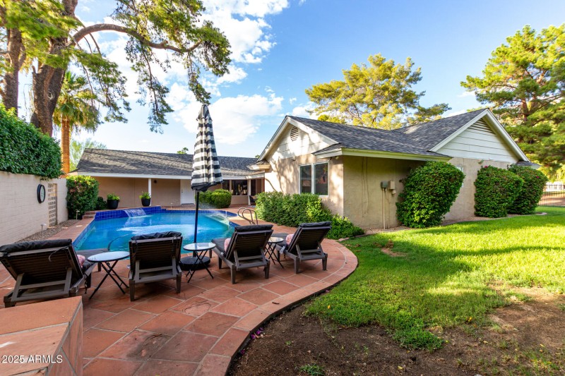 Front Private Patio with Mountain Views