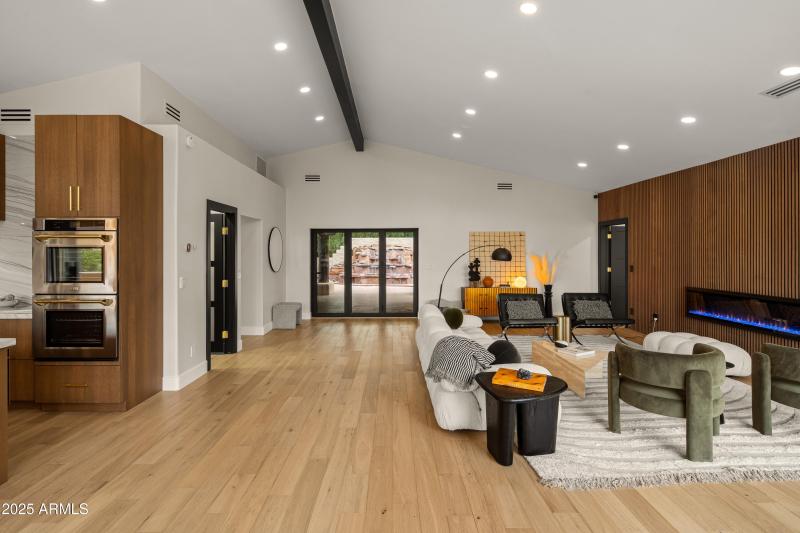 Moving from Kitchen into Living Room