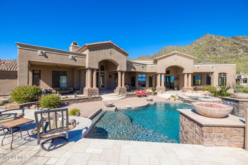 BACK ELEVATION FROM UPPER PATIO