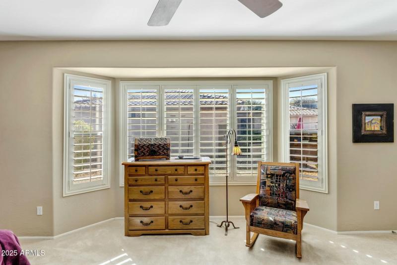 Primary bedroom bay window