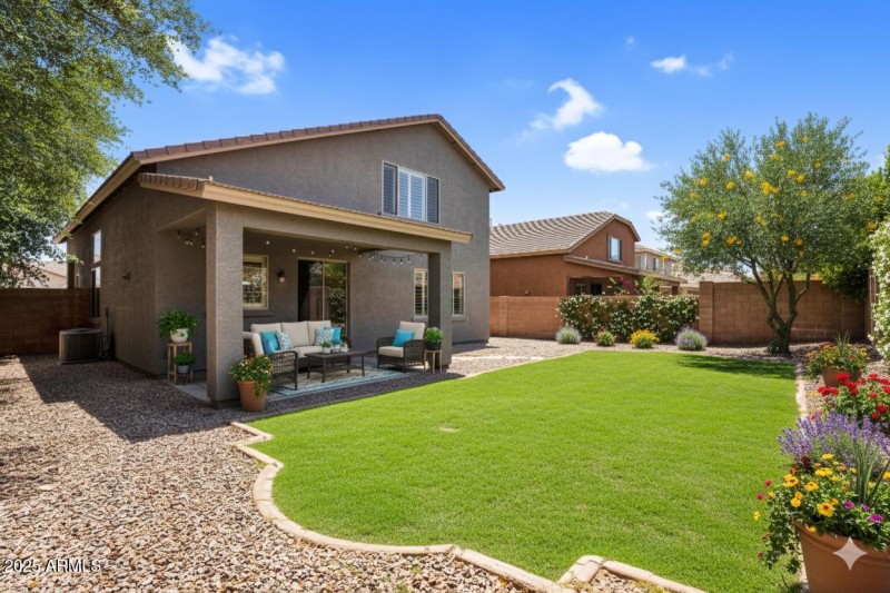 Staged Backyard