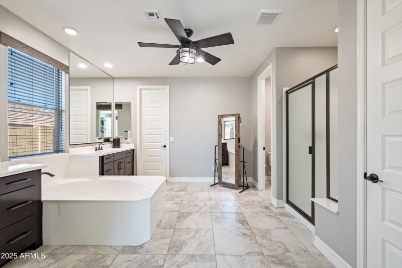 Spacious Primary Bathroom