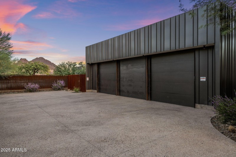 Garage at night