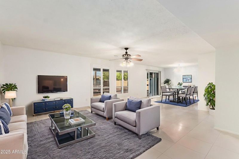 Virtually Staged Living Room