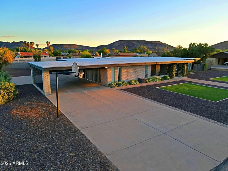 Driveway night view