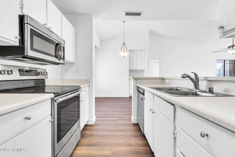 Stainless steel kitchen appliances