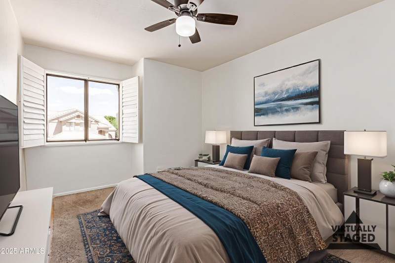 Virtually Staged Secondary Bedroom