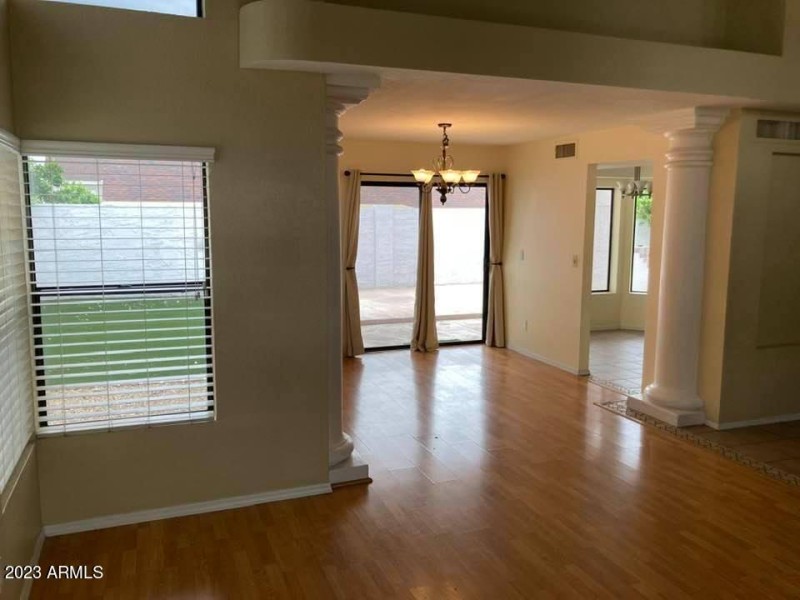 Living room to dining view