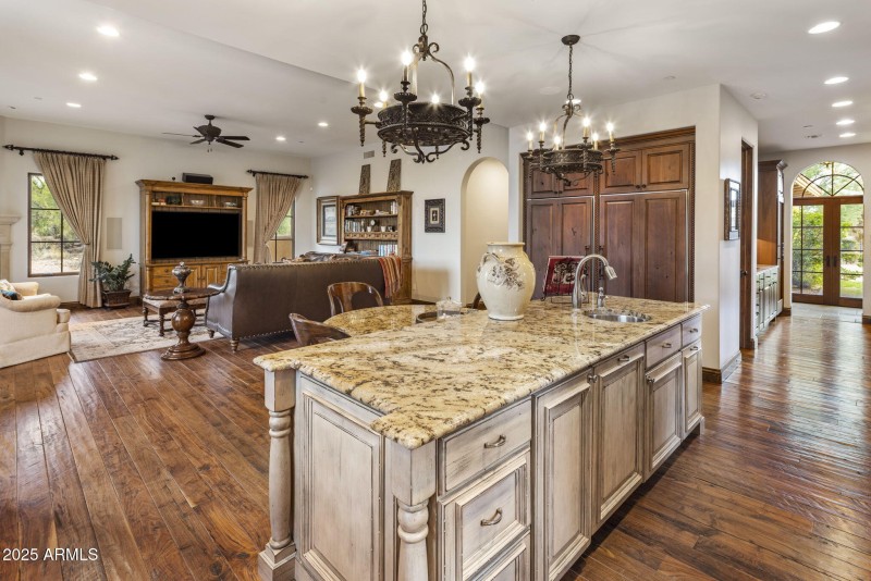 Kitchen open to family room