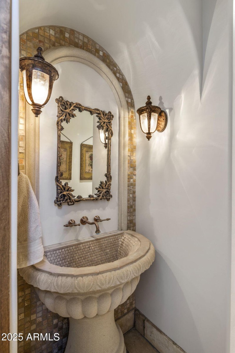 Stunning powder room detail